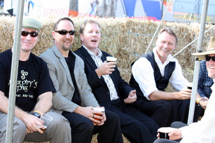 Dan, Jason, Peter, Chris & Adam - welcome break @ Australian Celtic Festival 2011